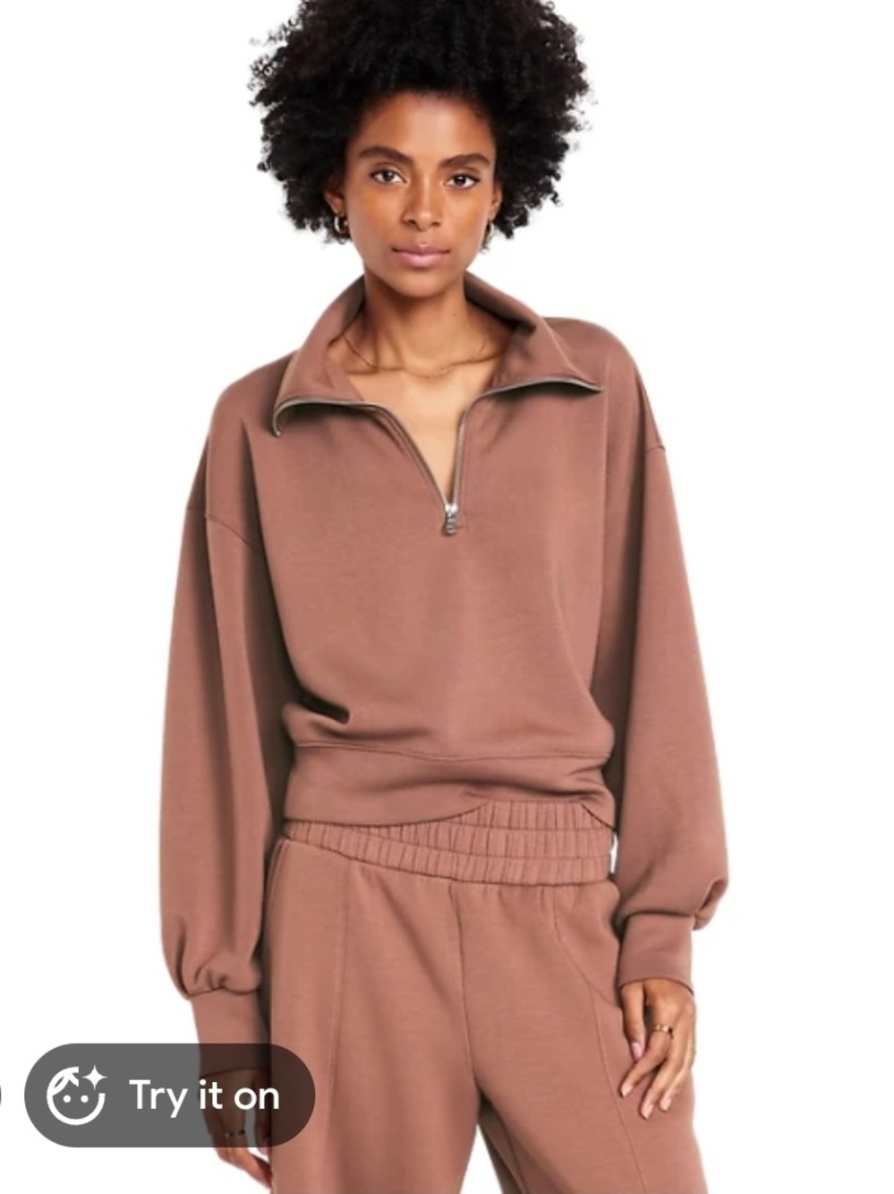 Old Navy Active Bounce Fleece Half Zip Sweater